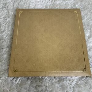 Vintage 90s Photo Album Tan Gold Details 5.25 x 3.5" photo sleeves